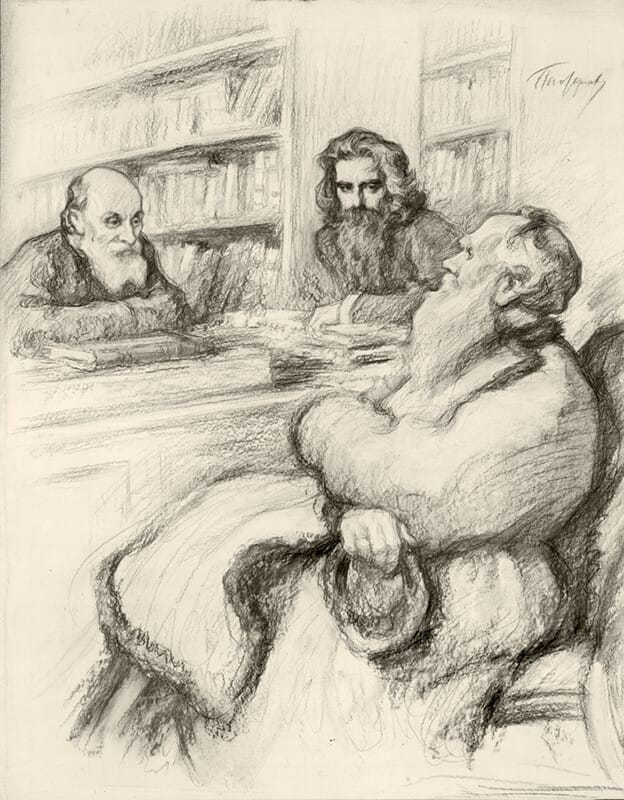 Fyodorov hanging with Tolstoy and Vladimir Solovyov.